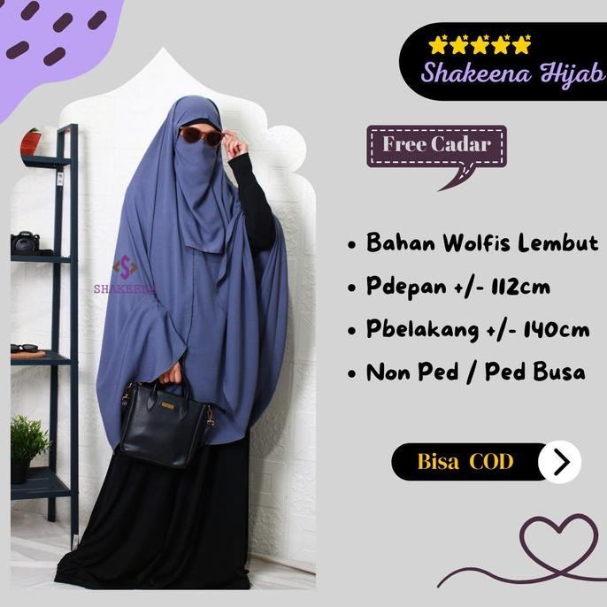 Miliki Jilbab Wolfis Jumbo/Hijab Wolfis Jumbo Cadar