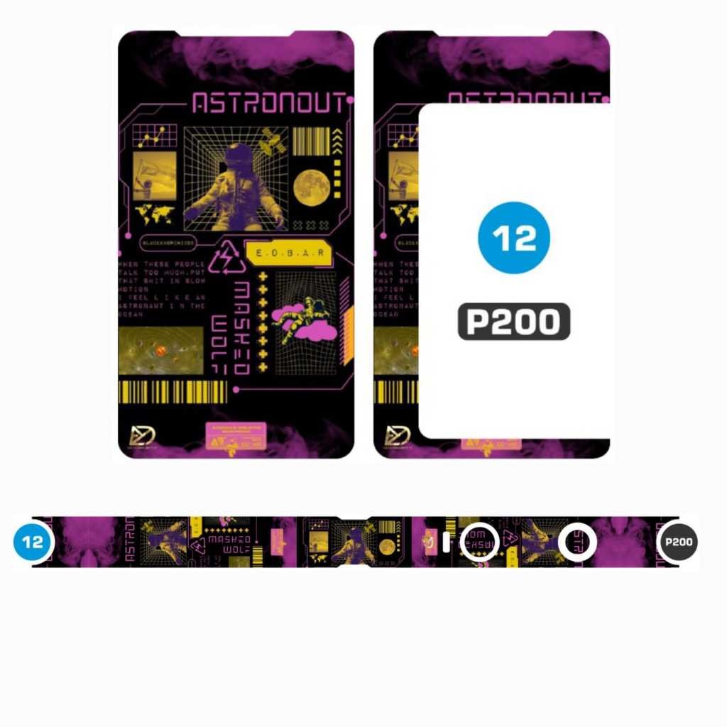 

Premium Cut - Namikami Stiker Label P200 Cutting 12 Garskin Stiker / Case Custom Terlaris 2PCS/ Fullbody