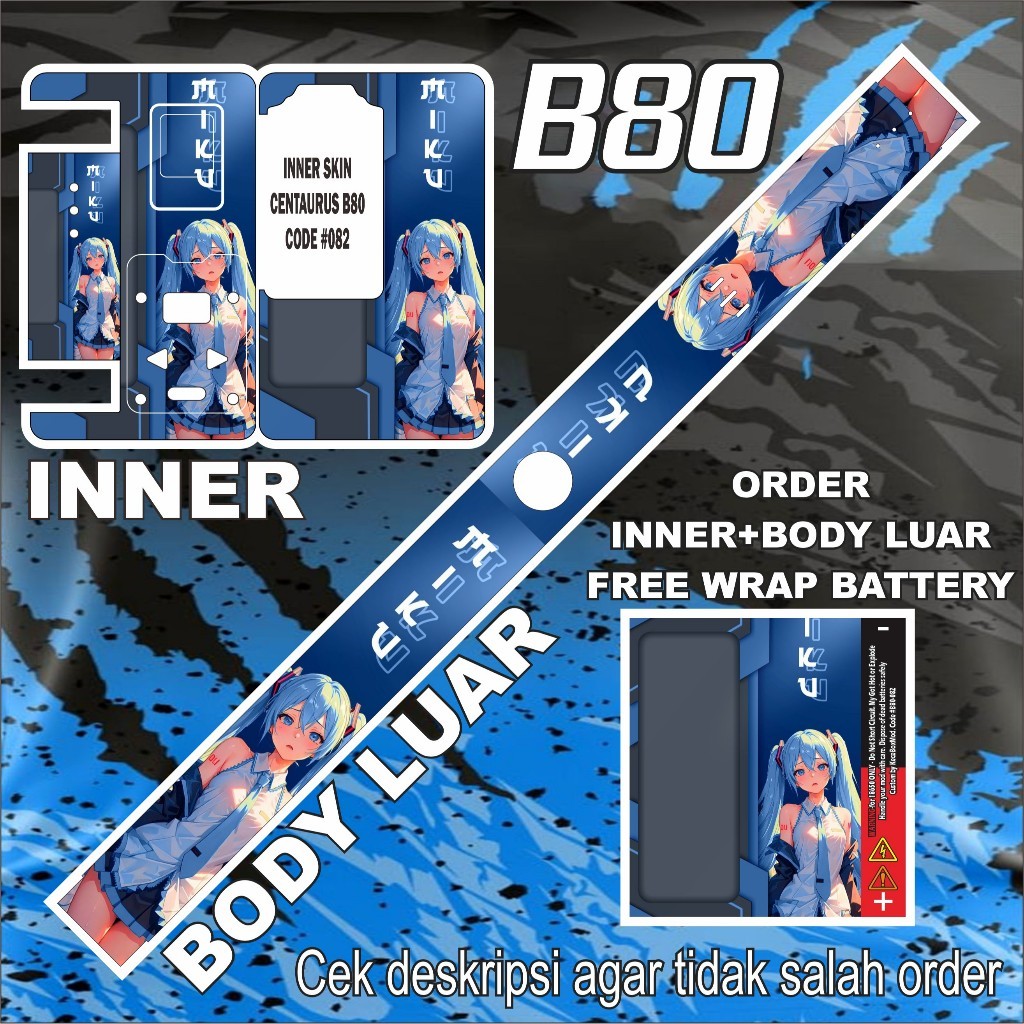 

Premium Cut - Stiker B80 82 Garskin Stiker / Case Custom Terlaris 2PCS/ Fullbody