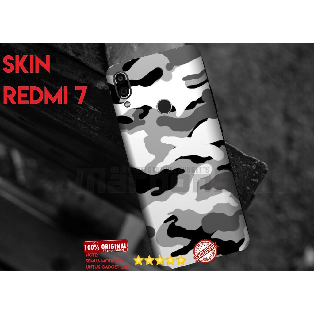 

Premium Cut - Redmi 7 Army 02 Pelindung Coat Garskin Stiker / Case Custom Terlaris 2PCS/ Fullbody