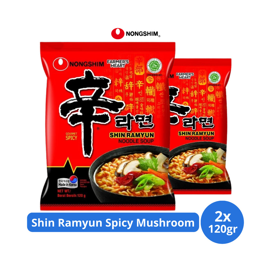 

Nong Shim Shin Ramyun Spicy Mushroom 120gr x 2 pcs