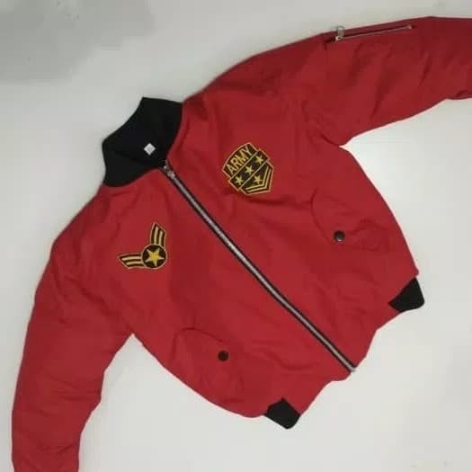 JAKET ANAK ARMY LOOK / JAKET BOMBER ANAK 3-10TAHUN ARMY
