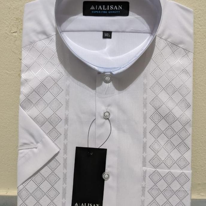 BAJU KOKO ALISAN BORDIR LENGAN PENDEK TERMURAH