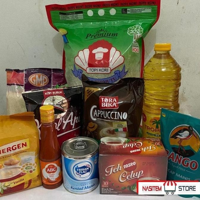 

paket sembako murah lengkap isi (beras,minyak,kecap,gula,energen,dll) termurah