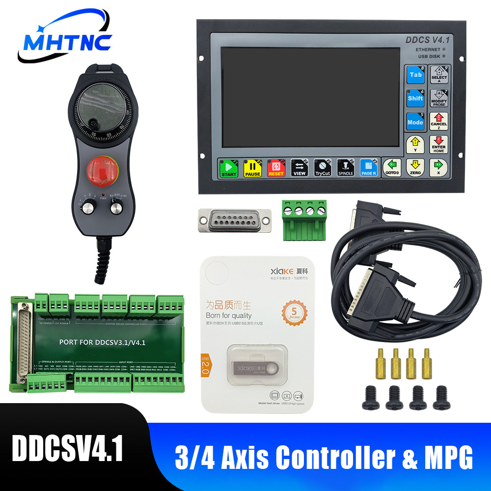 HRN DDCSV4.1 3/4 Axis CNC Offline Standalone Motion Controller Offline Controller Support USB CNC Co