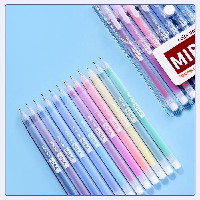 

TERMURAH PULPEN TINTA GEL WARNA 12 WARNA CERAH NEEDLE TIP 0.5MM/ PULPEN WARNA PASTEL COLOR - QIQI