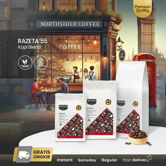 

Northsider Kopi arabika robusta Razeta'55 Espresso blend kopi susu