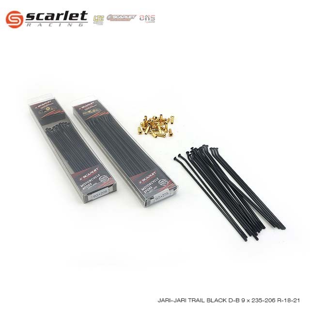 Scarlet Racing Jari Jari Spoke Ruji Lidi Trail D/B 9 X 235 206 R 18 21