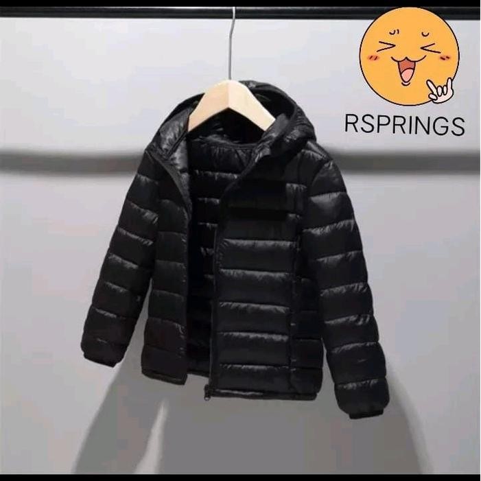 JAKET PUFFER GELEMBUNG ANAK 2-12 TAHUN / JAKET PARASUT PRIA COWOK PARASUT PRIA / JAKET ANAK HITAM