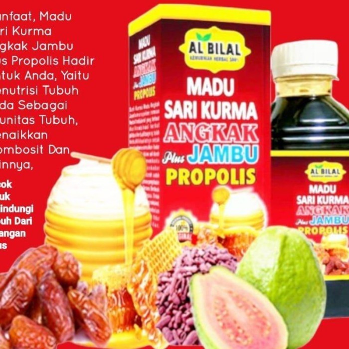 

ORIGINAL Sari Kurma Madu Angkak Al Bilal Jambu Biji Propolis Olive Oil PREMIUM