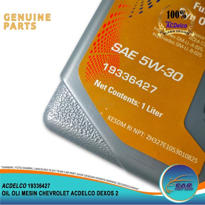 OIL OLI MESIN CHEVROLET ACDELCO AC DELCO DEXOS 2