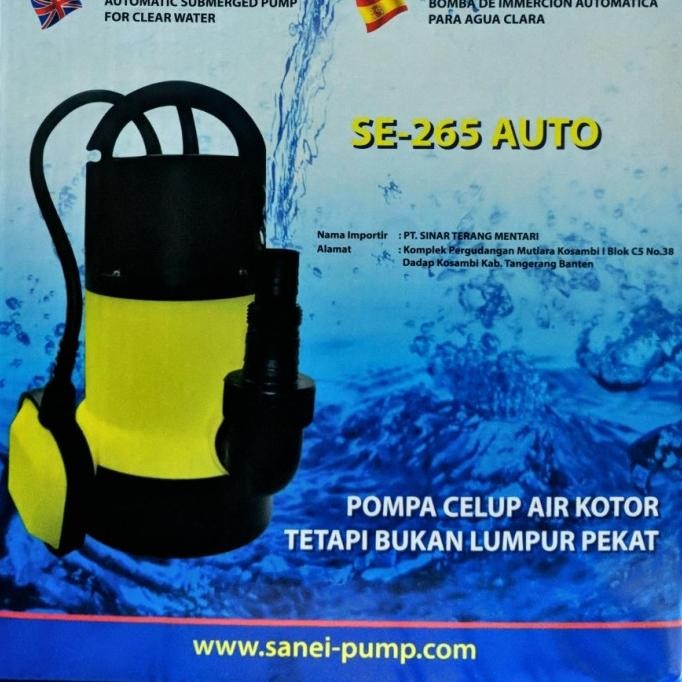 Pompa Celup San-Ei Se265 Auto / Pompa Celup Air Kotor 250 Watt Projectkini
