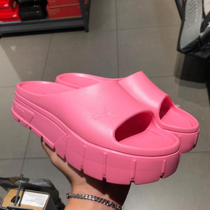 READY SANDAL SLIDE PUMA MAYZE STACK INJEX WNS FAST PINK 389454 08 PACKING AMAN