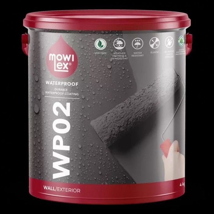CAT TEMBOK EKSTERIOR MOWILEX WP02 WATERPROOF (1 KG) Terbaru