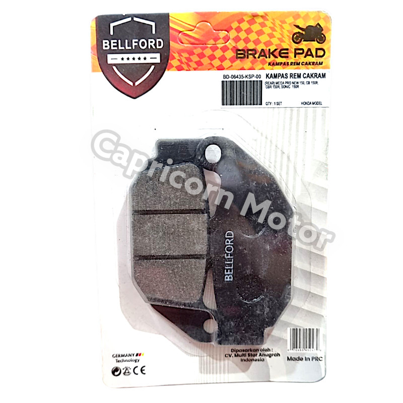 DISPAD KAMPAS REM BELAKANG MEGA PRO NEW SONIC FI CB150R CBR150 DISC PAD BELLFORD