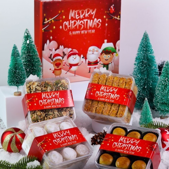 

PROMO !!! SALE TERLARIS HAMPERS CHRISTMAS NATAL /PARCEL NATAL COOKIES KUE KERING READY