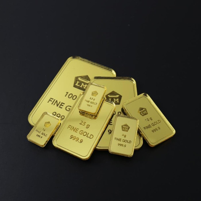 Replika Logam Mulia | 1 gram | Mirror Gold Acrylic