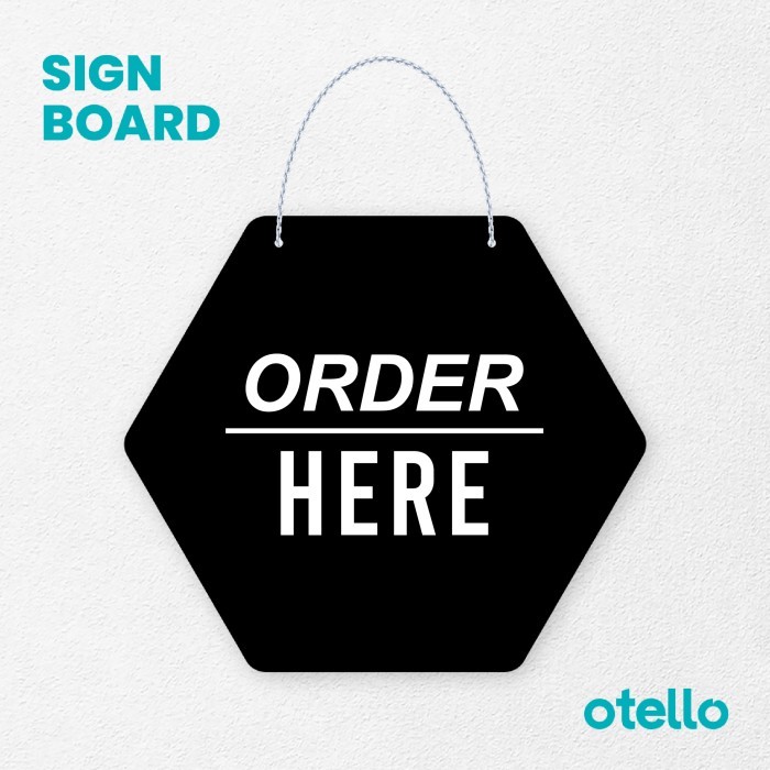 

Signage Order Here Tegak Signage Board Acrylic Papan Gantung