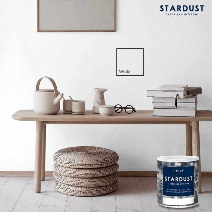 Terbaru Stardust 1L - White - Cat Tembok Glitter Elegan Menawan Best Seller