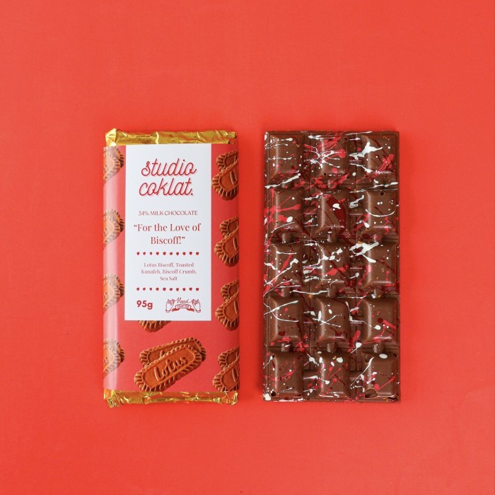 

Promo Biscoff And Kunafeh Chocolate Bar Packing Aman