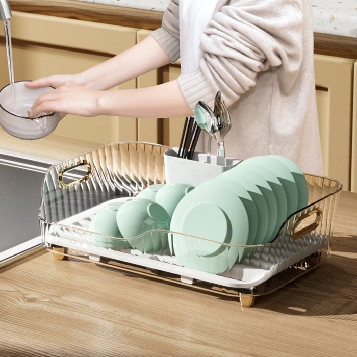 Rak pengering piring premium / Rak peniris gelas mangkuk alat makan