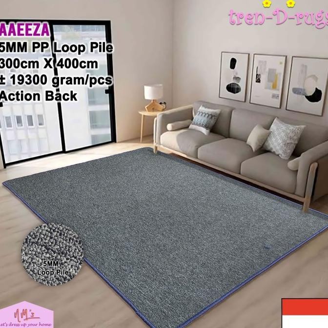 Karpet polos jumbo alas ruang tamu kamar minimalis tebal 300x400 NMs