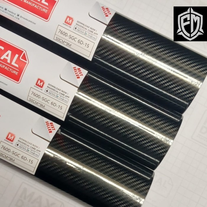 Sticker Maxdecal 7600-Sgc 7D-15 [ Carbon 6D ] Per Roll