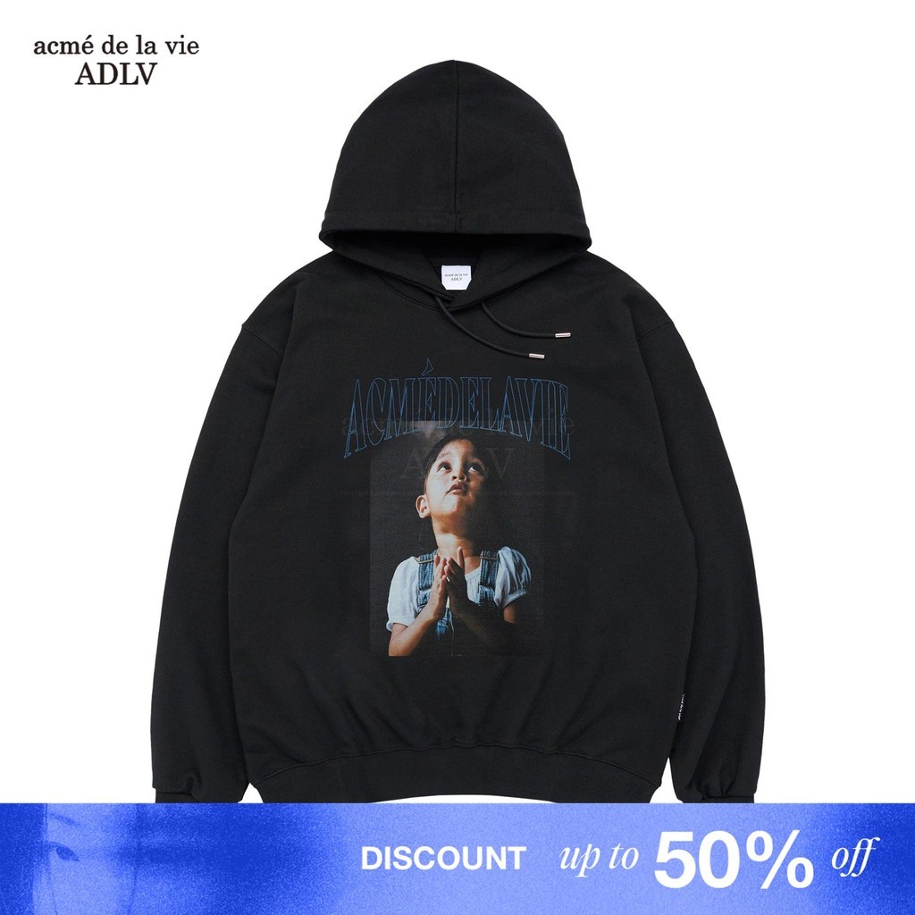 [ADLV] Dtp Pray Girl Baby Face Hoodie Black - Hoodie Oversized Fit Unisex acme de la vie
