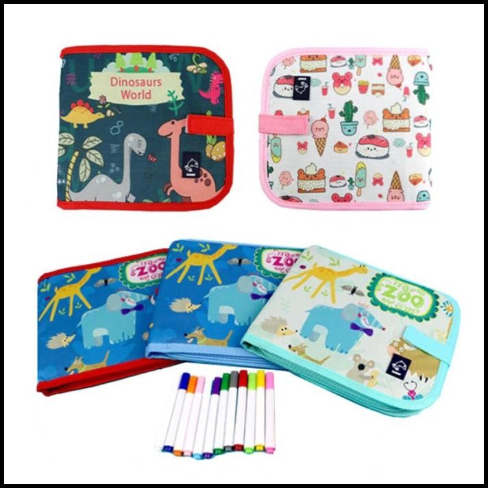 

GROSIR ONLY Portable Soft Chalk Board Drawing Book Magic Pen Painting