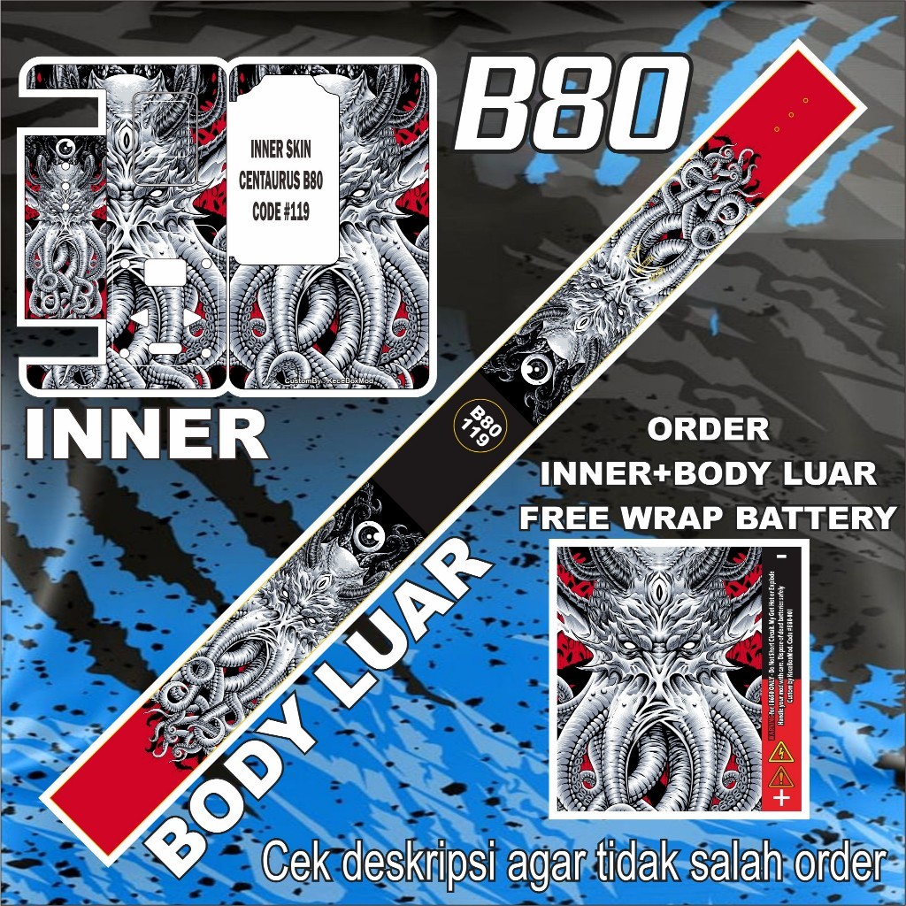 

Premium Cut - Stiker B80 119 Garskin Stiker / Case Custom Terlaris 2PCS/ Fullbody