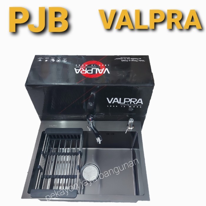 kitchen sink valpra 6045 Black/bak cuci piring hitam 6045 valpra