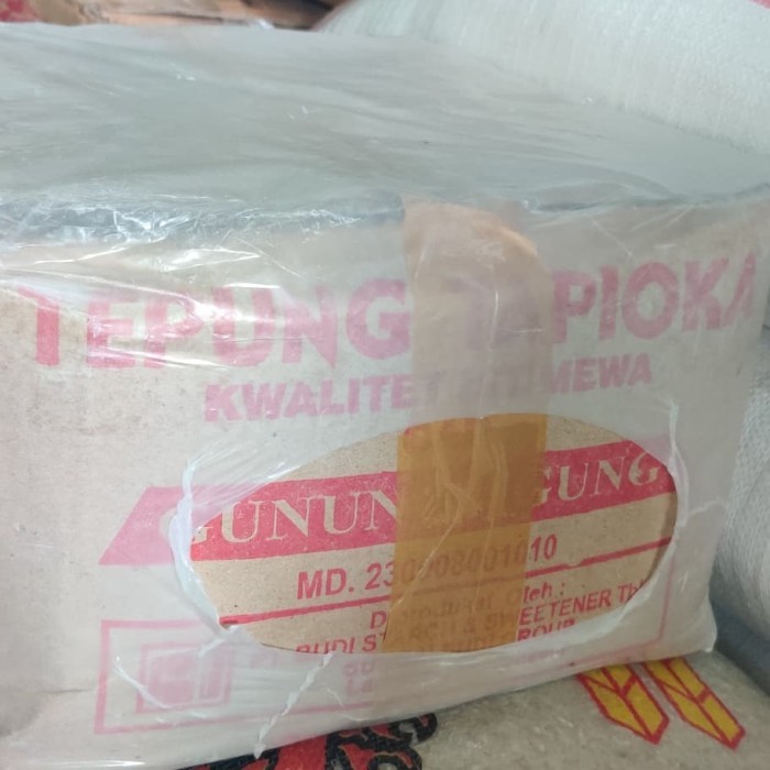 

BARANG TERLARIS Tepung Sagu Tapioka Aci Cap Gunung Agung Kemasan 1dus