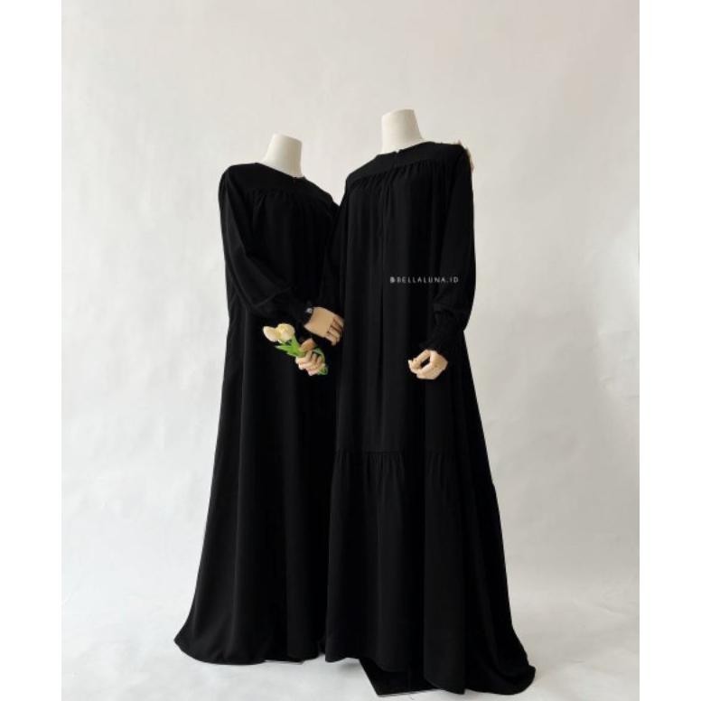 MUSLIM - ABAYA PREMIUM JETBLACK BELLALUNA/ MADINA ABAYA JETBLACK BELLALUNA/ HAILA JETBLACK BELLALUNA
