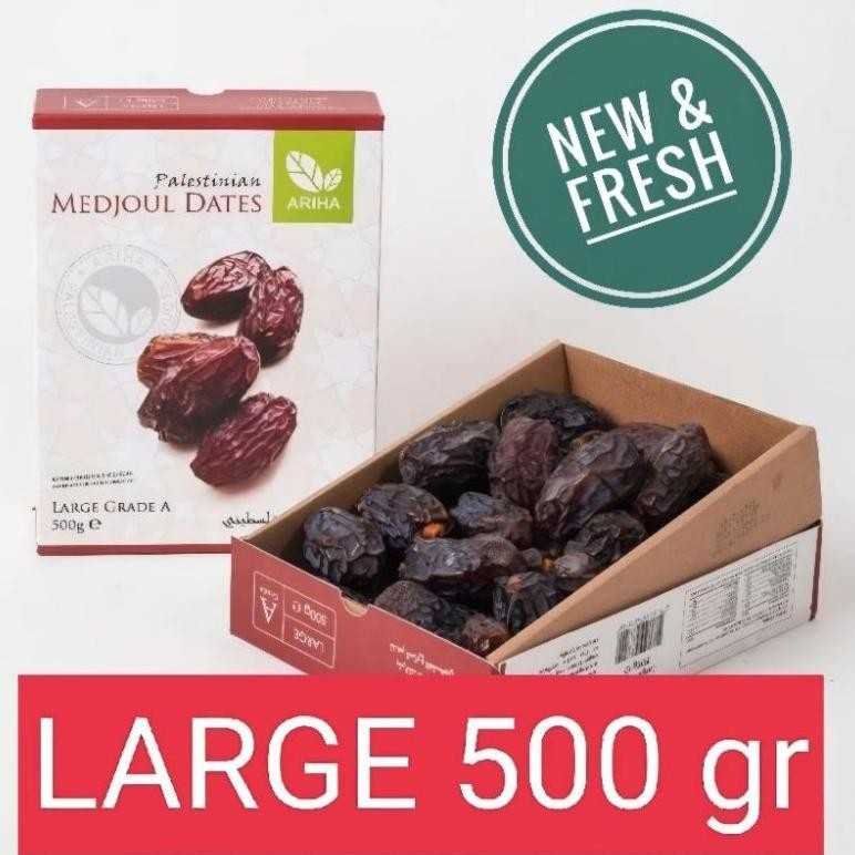 

*(BARU) Ariha Kurma Medjoul LARGE Grade A ARIHA @500 gram 100% Asli Palestina Medjol Medjool Dates Palestina