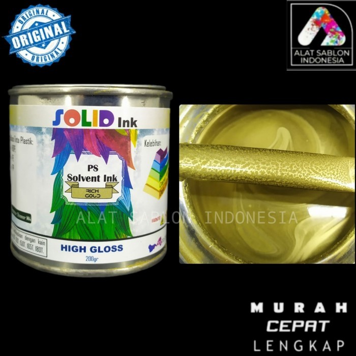 

TERBARU TINTA SABLON PLASTIK 200GR RICH GOLD HDPE PE PP SOLVENT BASED HOT SALE!