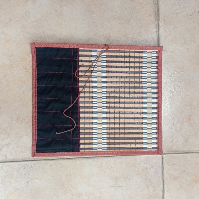 

TERBARU CUS tempat simpan kuas kaligrafi china gulungan bambu bamboo roll HOT SALE!