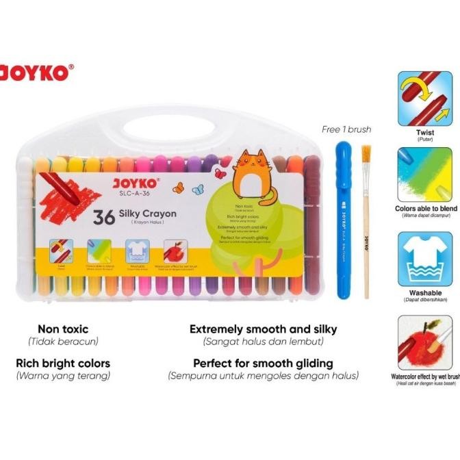 

JOYKO SILKY CRAYON 36/48 WARNA