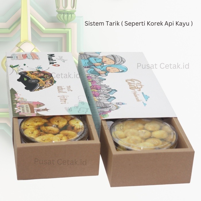 

(5 Pcs) Box/Hampers Tema Lebaran Packaging Parsel Idul Fitri Dus Kue