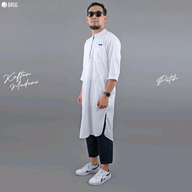 Baju Koko Pria - Kurta pakistan India - Gamis panjang pria - kaftan madani ROSAL Terlaris