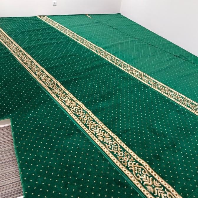 KARPET SAJADAH MASJID ALMIRA 120 cm X 600 cm Hijau ( 1 Roll ) Terlaris