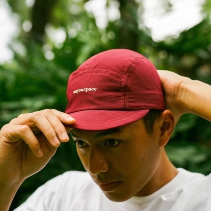 Terlaris Fieldway On Your Pace Cap - Topi Olahraga Warna Maroon Original Ready Stok