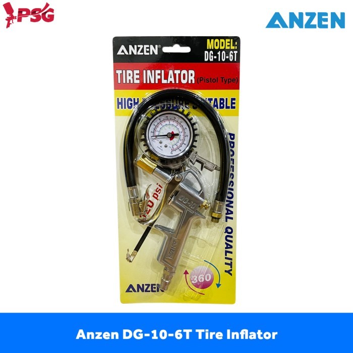 TERBARU Anzen DG-10-6T Pistol Type Tire Inflator BISA GOSEND