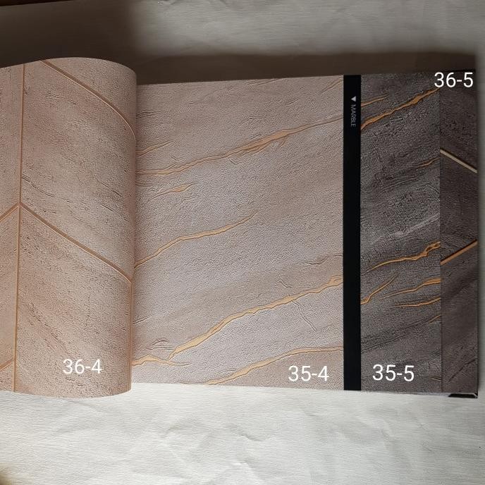 Wallpaper Dinding Roll Besar Marmer Granit Simple Abstrak Abu Gold