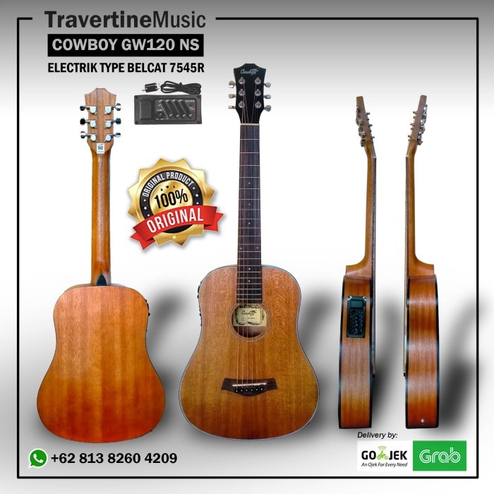 Gitar akustik elektrik 3/4 Cowboy GW120NS original elektrik