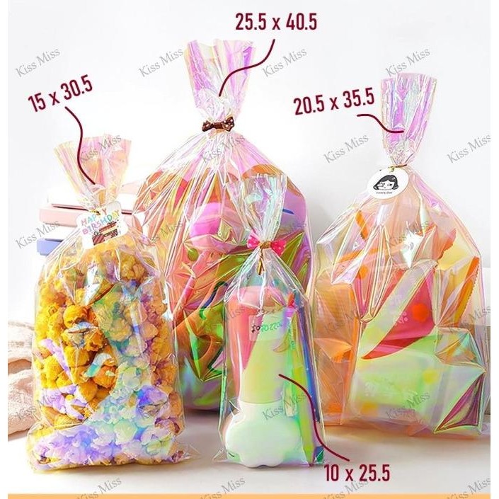 

<<<<<] 10 PCS - Plastik ULTAH HOLOGRAM - GOODIE BAG - ulang tahun - hampers - bingkisan - kemasan makanan birthday bag