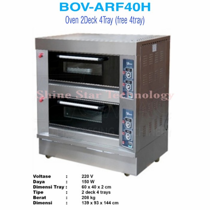 FOMAC OVEN ROTI OVEN GAS DECK GAS DECK OVEN 2 DECK 4 LOYANG BOV-ARF40H FOMAC