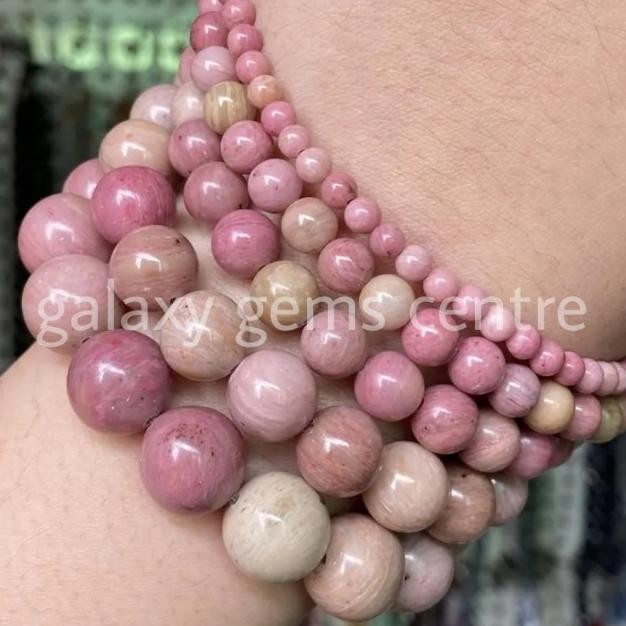 Gelang Batu Natural Rhodonite