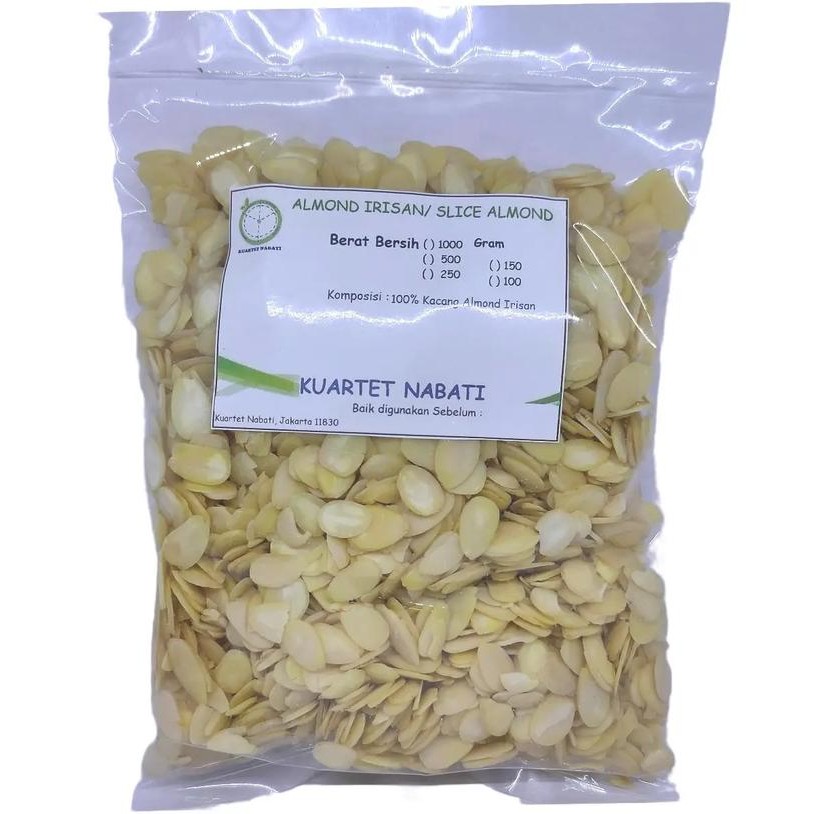 

1000gr Almond Slice - Almond Irisan - Mentah/ Raw + Dust & Buble