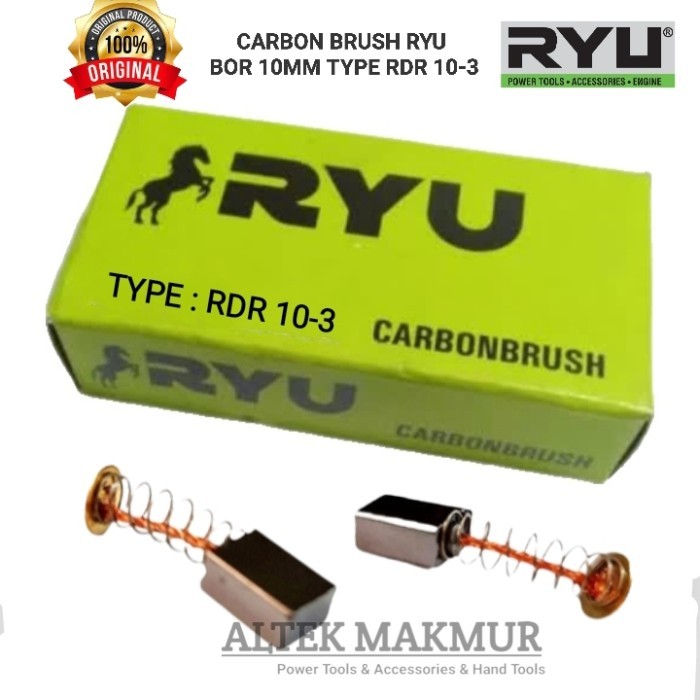 ] Carbon Brush Mesin Bor RYU RDR10-3RE Kul Arang Spul Sepul Bor 10mm
