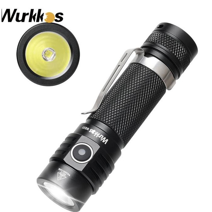 Senter Wurkkos WK03 LED 18650 Obor 1800LM ATR Luminus SST40